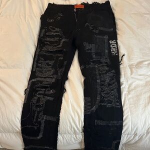 Stylish Black Distressed Men Jeans